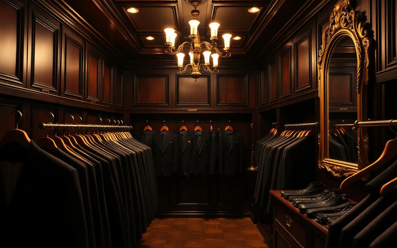 Intérieur du showroom de costumes